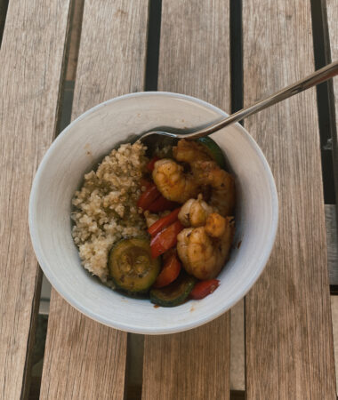 fusion stir fry in bowl