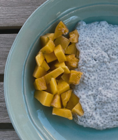 Chia seed mango pudding