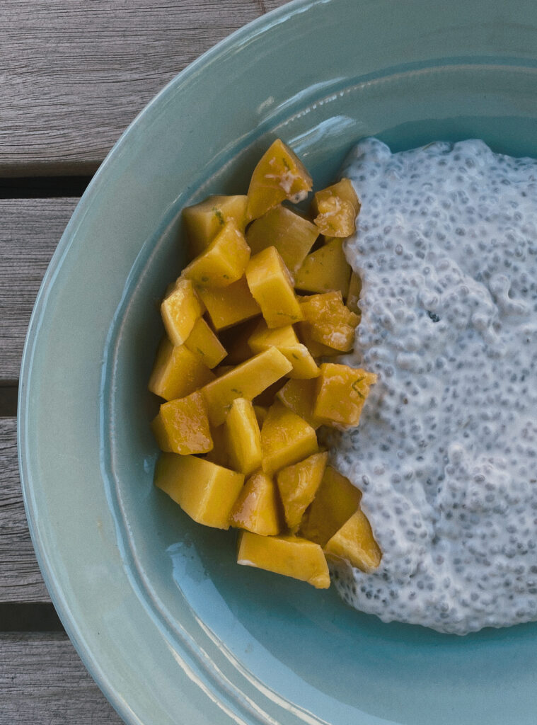 Chia seed mango pudding